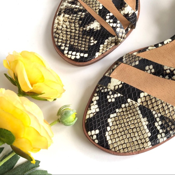Madewell • Heidi Slingback Snake Embossed Sandals - Picture 6 of 10